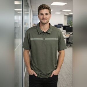 BYLT Premium Basics Sage Green Polo Shirt Size L